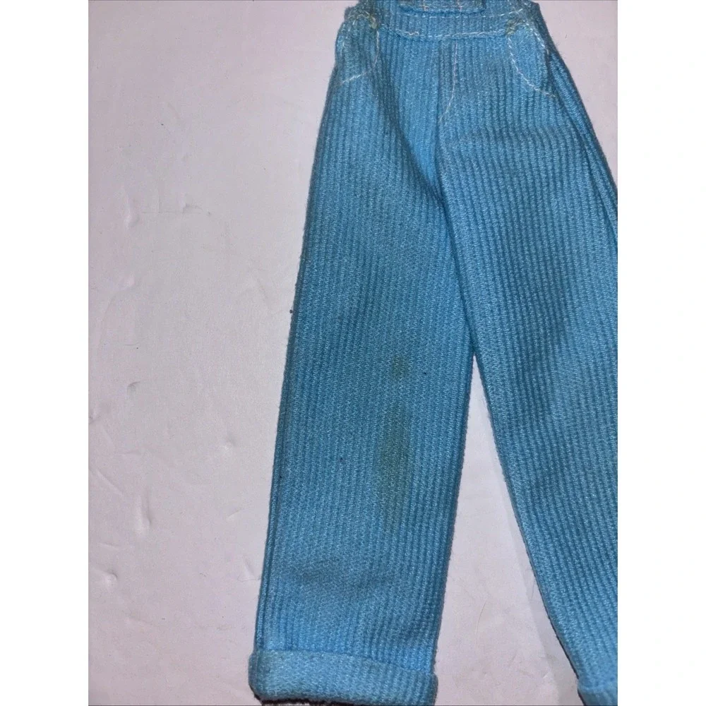 Barbie Doll Cool Blue Corduroy Bib Overalls 1997 Y2K Clothes Outfit